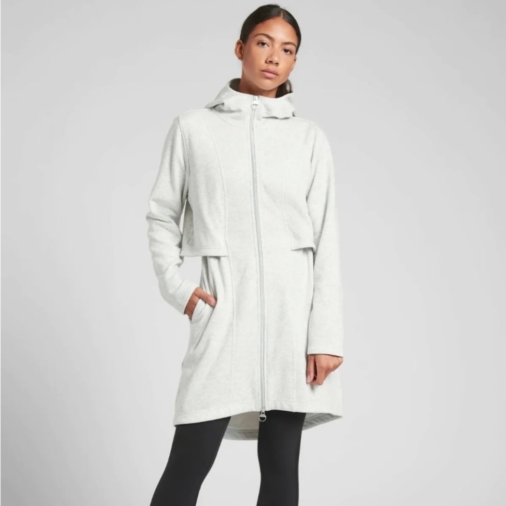 Athleta Cozy Karma Jacket. NWOT. Light Gray Medium